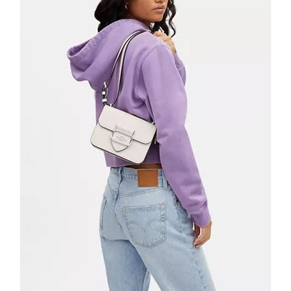 NWT! Coach Outlet Morgan Square Crossbody Silver/Chalk - Picture 7 of 7